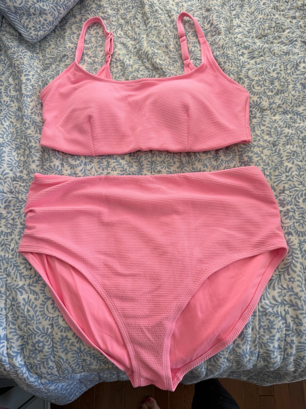 Pink High-Waist Bikini Set